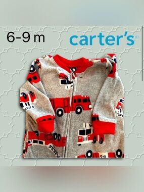 🇺🇸❄️👍GUC CARTER’S | 6 m| Baby Warm Sleeper - Firefighters 🚒